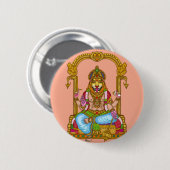 Lord Narasimha-knop Ronde Button 5,7 Cm (Voorkant /achterkant)
