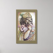 Lord Narasimha - omwikkeld doek Canvas Afdruk (Voorkant)
