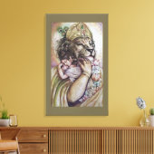 Lord Narasimha - omwikkeld doek Canvas Afdruk (Insitu (Woonkamer))