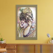 Lord Narasimha - omwikkeld doek Canvas Afdruk (Insitu (Woonkamer))