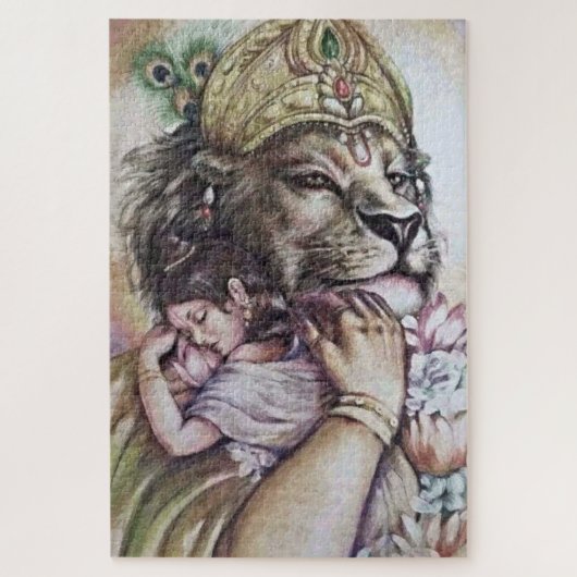 Lord Narasimha - Puzzle Legpuzzel (Verticaal)