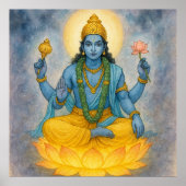 Lord Narayan | Bewaarder van het Universum & Godde Poster (Voorkant)