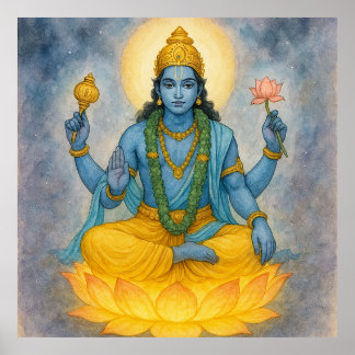 Lord Narayan | Bewaarder van het Universum & Godde Poster