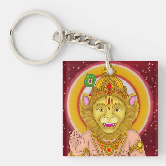 Lord Narsimha Keychain (Voorkant)