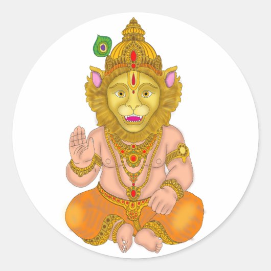 Lord Narsimha Stickers (Voorkant)