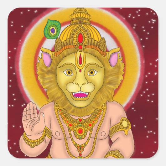 Lord Narsimha Stickers (Voorkant)