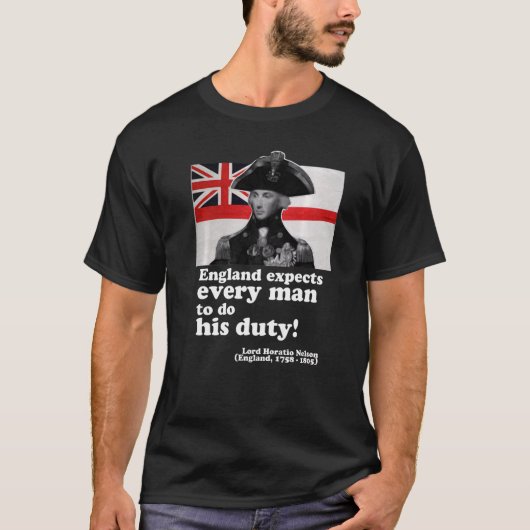 Lord Nelson heeft gezegd dat hij het juiste doet.. T-shirt (Voorkant)