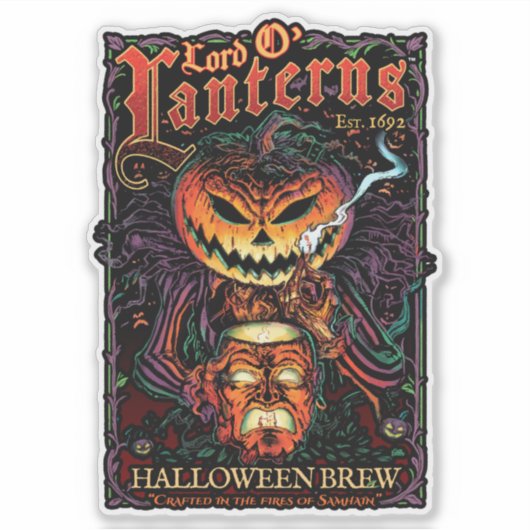 Lord O' Lanterns Die-Cut Sticker - Halloween Brouw (Voorkant)