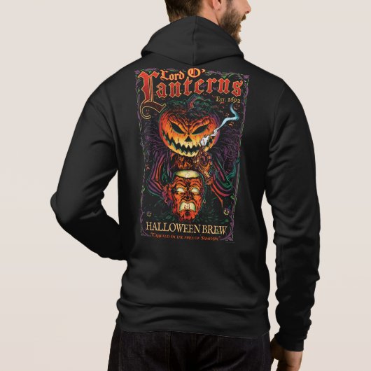 Lord O’ Lanterns Unisex Hoodie – Haunted Brew (Achterkant)