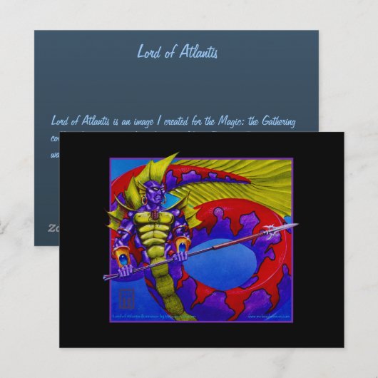 Lord of Atlantis Briefkaart (Voorkant / Achterkant)