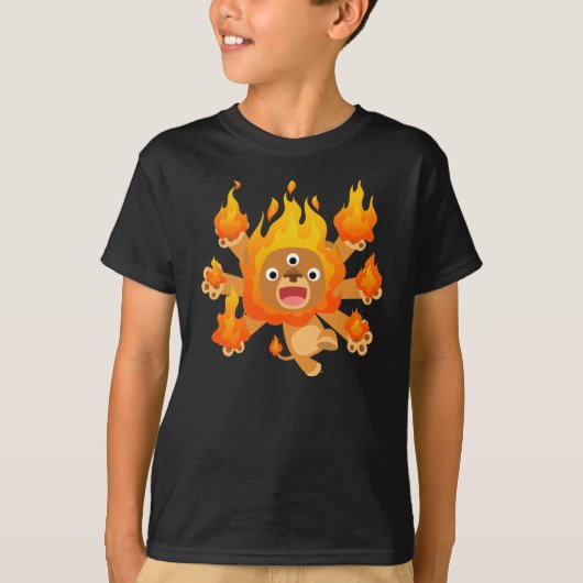 Lord of Fire! (schattige cartoon leeuw) Kinder T-s T-shirt (Voorkant)