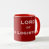 Lord of Logistics Funny Joke Male Job Title Name Mok (Voorkant rechts)