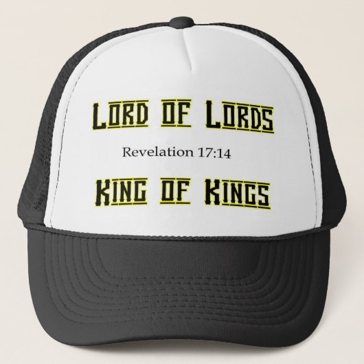 Lord of Lords, King of Kings Christelijk gift item Trucker Pet (Voorkant)