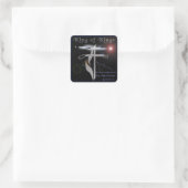 Lord of Lords Koning der Koningen Vierkante Sticker (Tas)