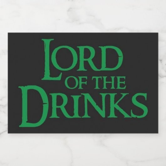 Lord of the Drinks Likeurfles Etiket (Enkel label)