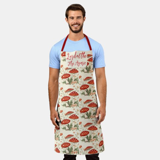 Lord of the Fly Agaric Bloemen Rode Witte Paddenst Schort (Gedragen)