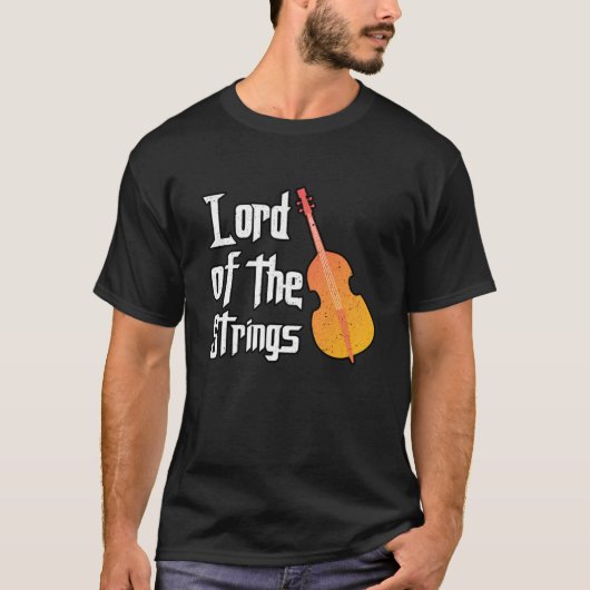 lord of the strings double bass music gift t-shirt (Voorkant)