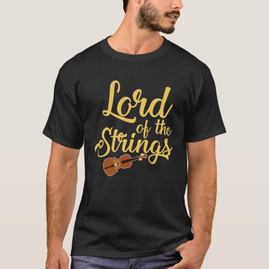Lord of the Strings Double Bass Music Orchestra T-shirt (Voorkant)