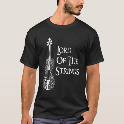 lord of the strings t-shirt (Voorkant)