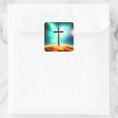 Lord Over Adversity Vierkante Sticker (Tas)