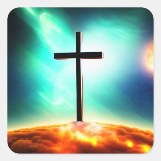 Lord Over Adversity Vierkante Sticker (Voorkant)