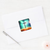 Lord Over Adversity Vierkante Sticker (Envelop)