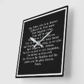 Lord Prayer Vierkante Klok (Hoek)