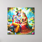 Lord Radha Krishna Canvas Afbeelding (Voorkant)