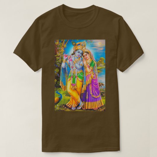 Lord Radsha Krishna Hindu Gods Hinduism Religion T-shirt (Design voorkant)