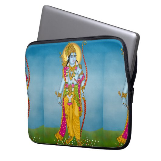 Lord Ram Laptop Case – Divine Protection Design (Voorkant Links)