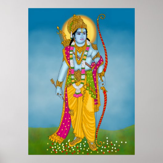 Lord Ram Poster – Divine Wall Art (Voorkant)