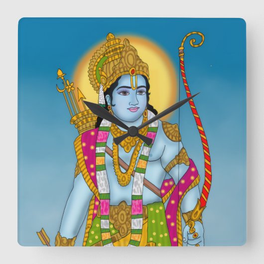 Lord Ram wandklok (Voorkant)
