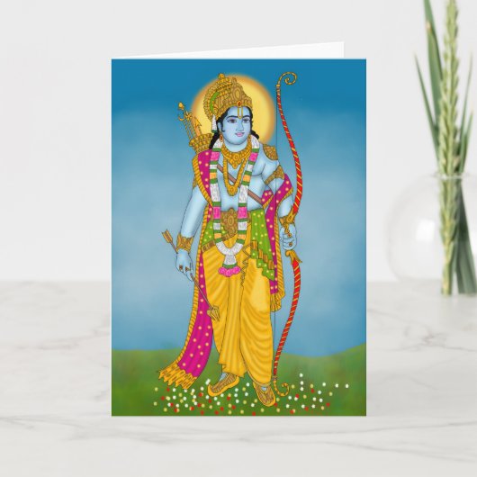 Lord Ram Wenskaart – Goddelijke Muurkunst Kaart (Voorkant)