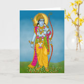 Lord Ram Wenskaart – Goddelijke Muurkunst Kaart (Gele Bloem)