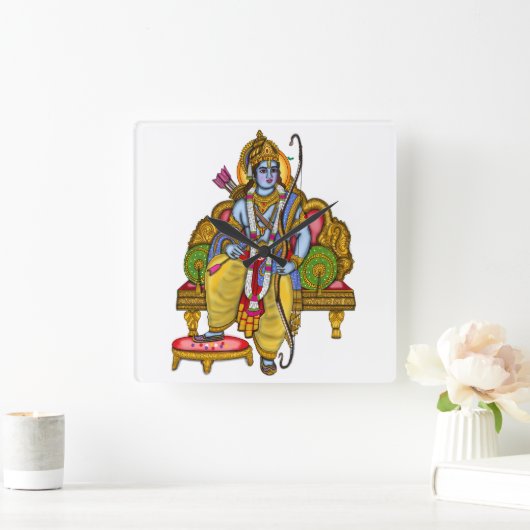 Lord Rama Clock Vierkante Klok (Huis)
