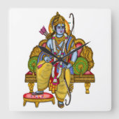 Lord Rama Clock Vierkante Klok (Voorkant)