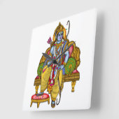 Lord Rama Clock Vierkante Klok (Hoek)