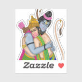 Lord Rama & Hanuman Sticker (Vel)