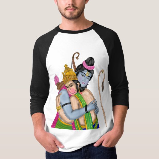 Lord Rama & Hanuman  T-shirt (Voorkant)