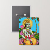Lord Rama-knop Button (Voorkant / Achterkant)