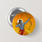 Lord Rama-knop Ronde Button 5,7 Cm (Voorkant /achterkant)