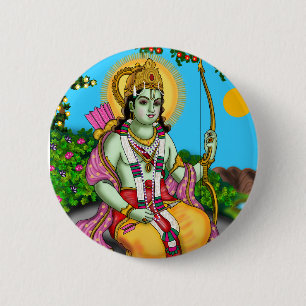 Lord Rama-knop Ronde Button 5,7 Cm