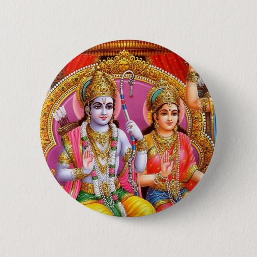 Lord Rama Ronde Button 5,7 Cm (Voorkant)