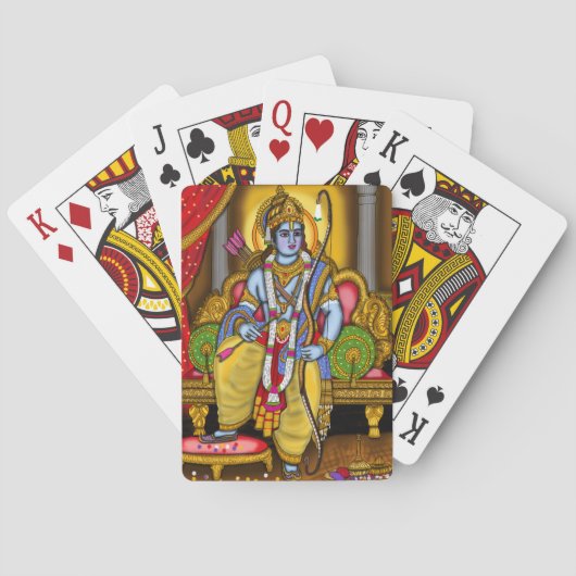 Lord Rama speelt kaarten (Achterkant)