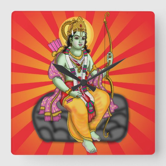 Lord Rama wandklok (Voorkant)