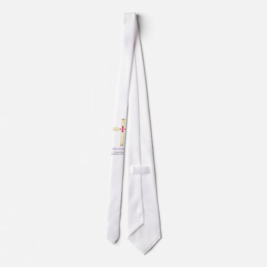 LORD RAYEL BROKEN CROSS HADIETH WHITE MANNEN STROP STROPDAS (Achterkant)