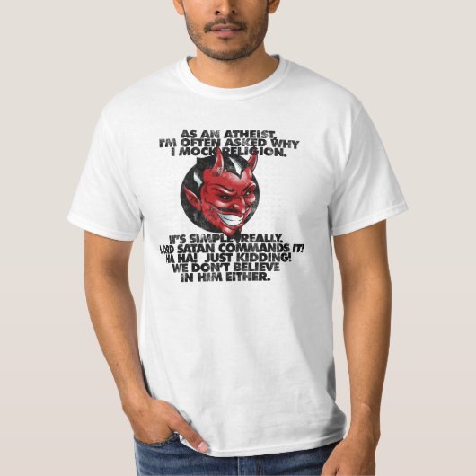 Lord Satan doet het aan. T-shirt (Voorkant)