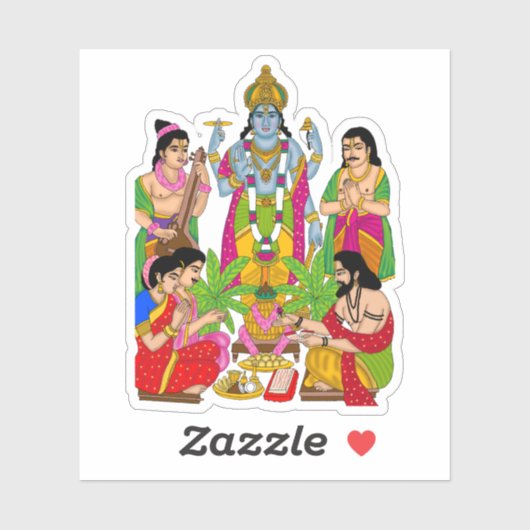 Lord Satyanarayan Sticker (Vel)