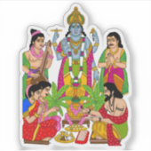 Lord Satyanarayan Sticker (Voorkant)