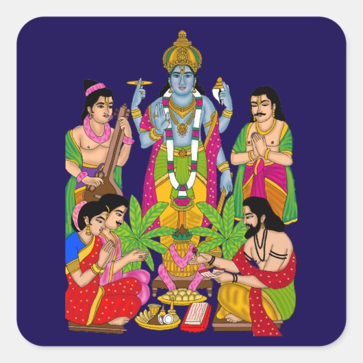 Lord Satyanarayan Sticker (Voorkant)